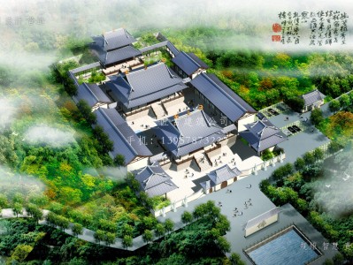 寿县依云寺建筑规划设计图