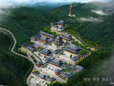 寿县龙王寺古建规划设计布局图