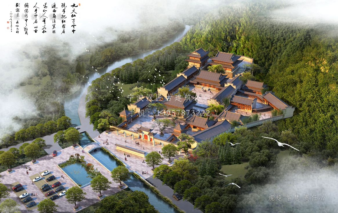 寿县资教寺总体建筑规划方案图